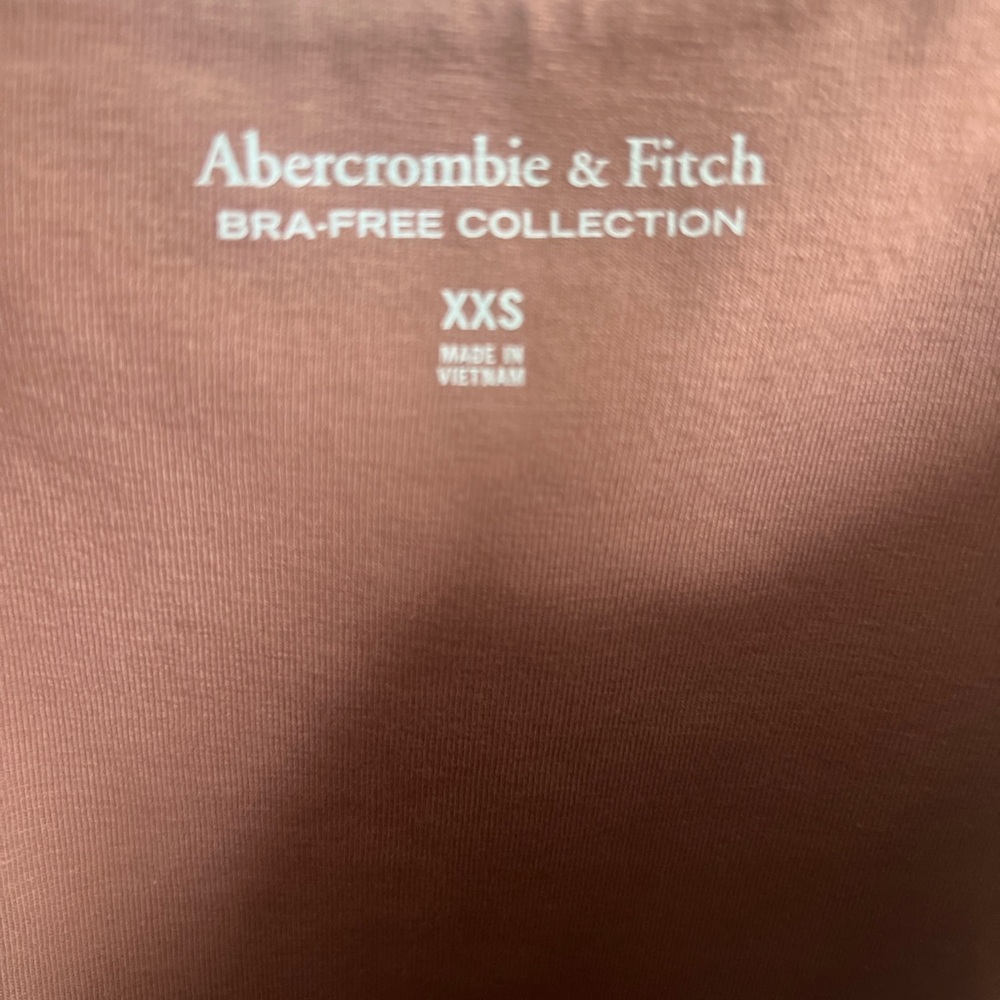 NWT Abercrombie & Fitch Bra Free 90s Slim Fit Cami SZ XXS Brown Classic Stretch - Picture 7 of 9